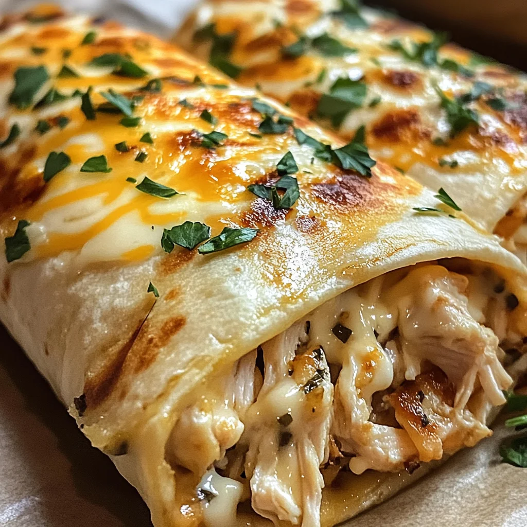 Ooey-Gooey Cheesy Garlic Chicken Wraps You’ll Love!