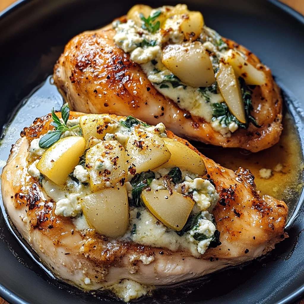 Pear and Gorgonzola Stuffed Chicken