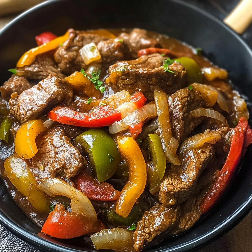 Slow Cooker Pepper Steak Recipe