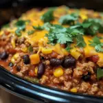 Slow Cooker Taco Casserole