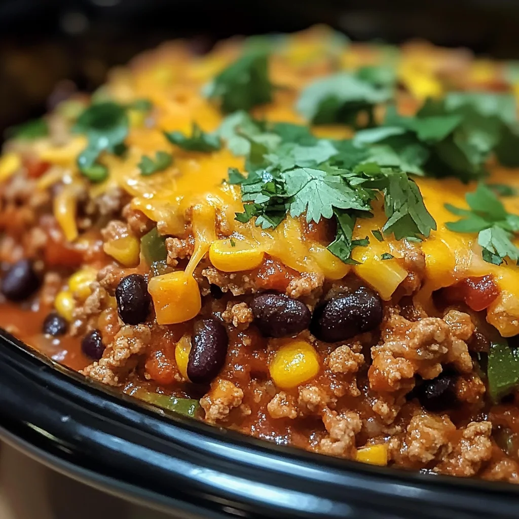 Slow Cooker Taco Casserole