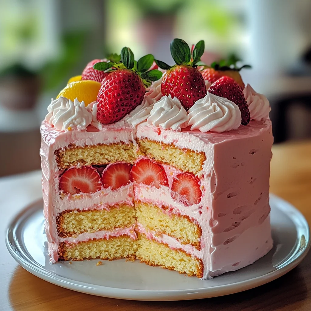 Strawberry Lemonade Cake