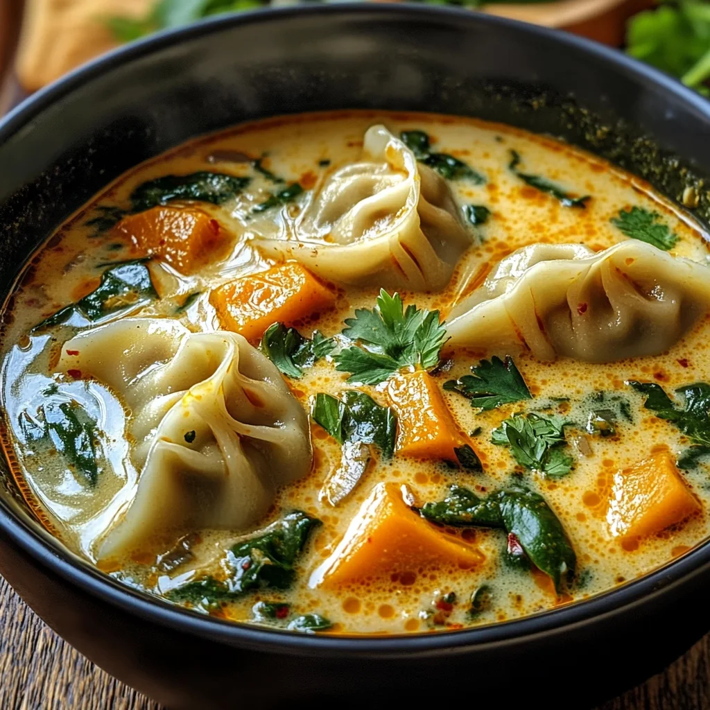 Thai Potsticker Coconut Soup