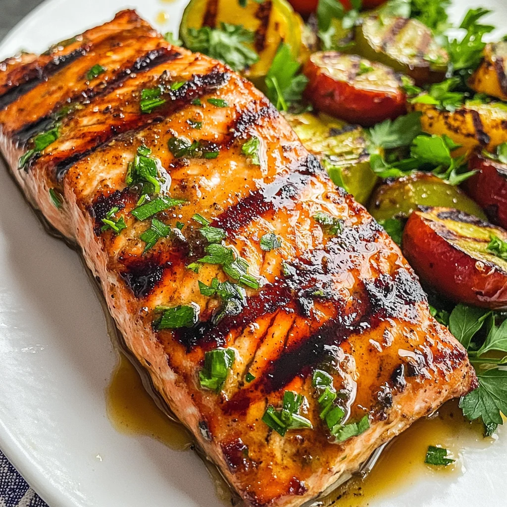 5 Ingredient Marinated Grilled Salmon