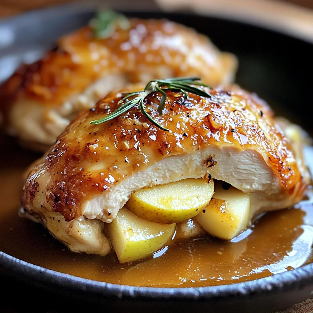 Apple and Brie Stuffed Chicken with Maple Dijon Glaze