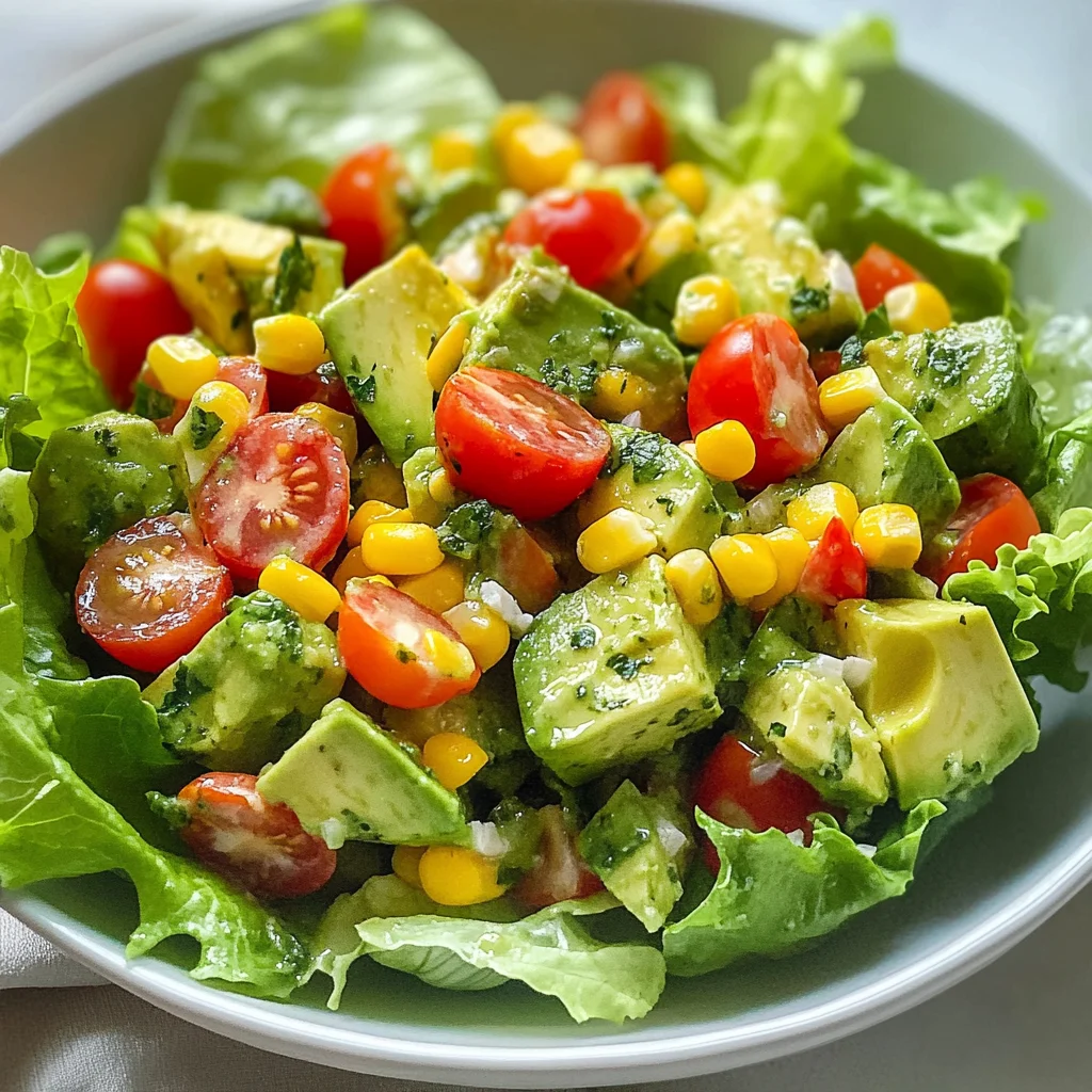 Avocado Salad with Lime Cilantro Dressing