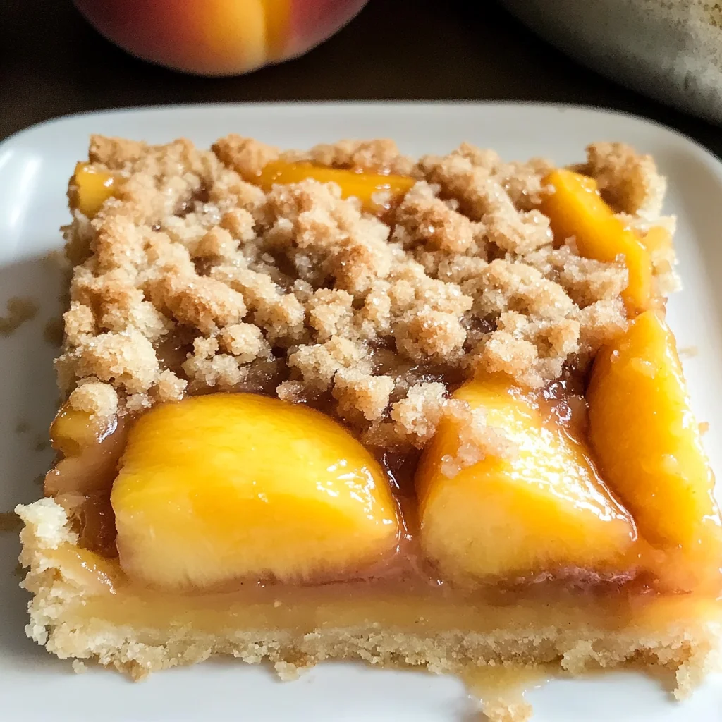 Best Bakery-Style Peach Crumble Bars
