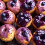 Blueberry Cake Donuts with Blueberry Glaze