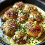 Bobby Flay Chicken Thighs with Creamy Garlic Sauce