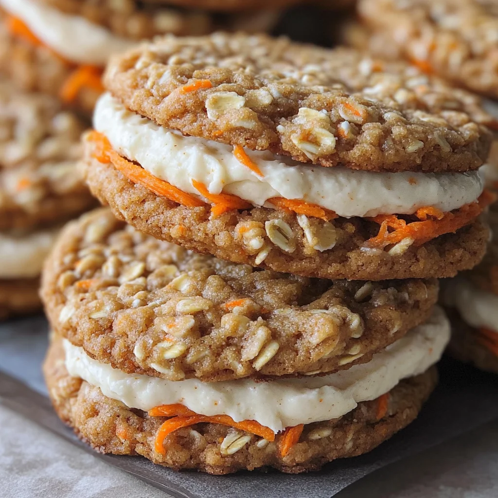 Carrot Cake Cookie Sandwiches