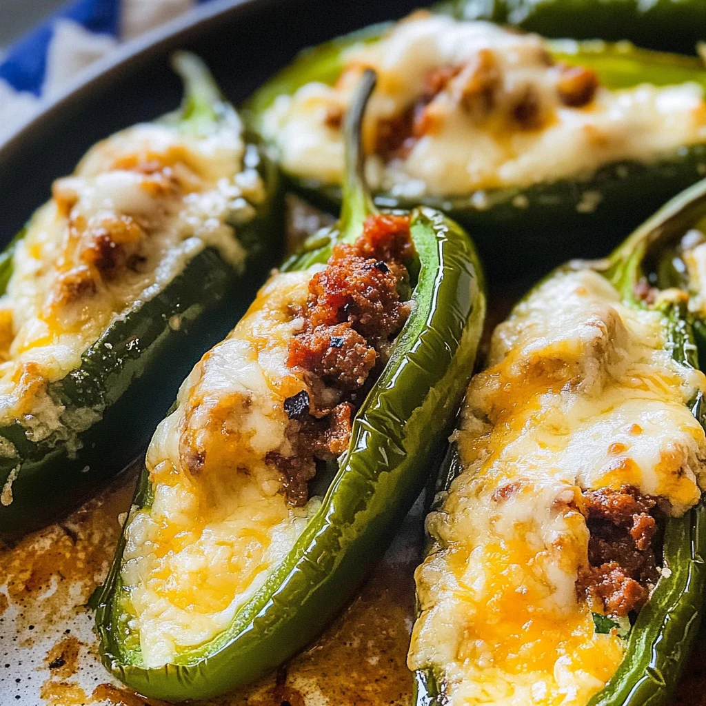 Cheese and Chorizo Stuffed Jalapeños