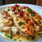 Chicken Scampi with Garlic Parmesan Rice
