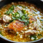 Chicken and Pearl Couscous Soup