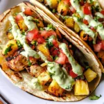 Chili Lime Chicken Tacos with Grilled Pineapple Salsa