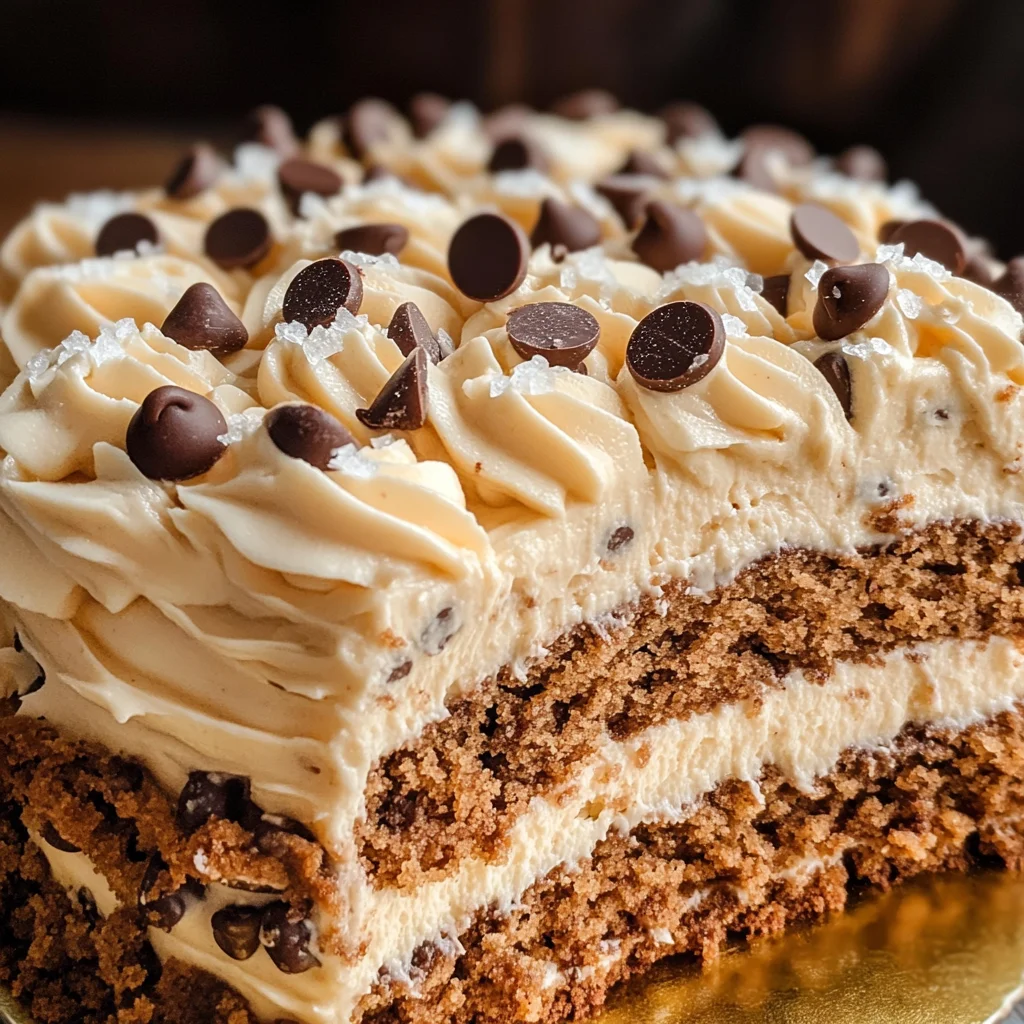 Chocolate Chip Cookie Cake Recipe with Buttercream Frosting