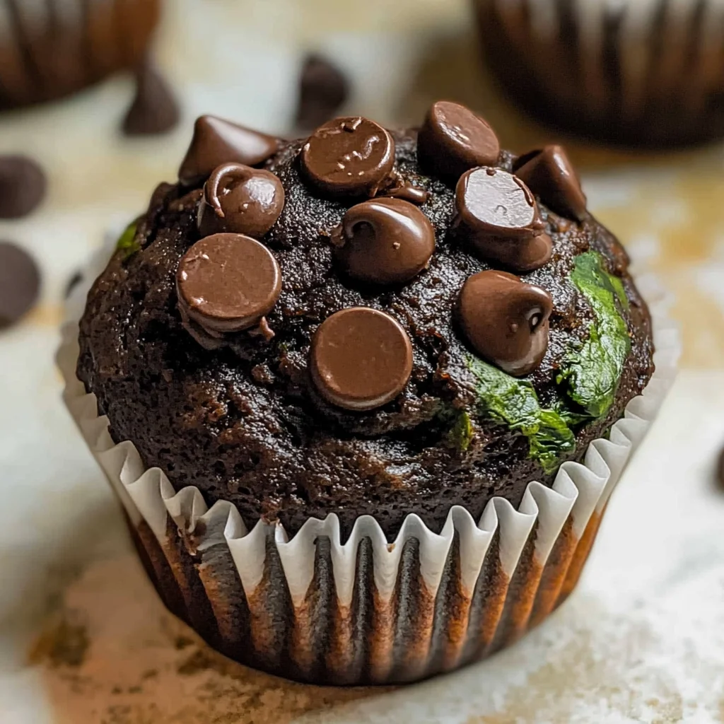 Chocolate Spinach Muffins