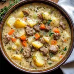 Comforting Potato and Beef Sausage Chowder - Alrightwithme