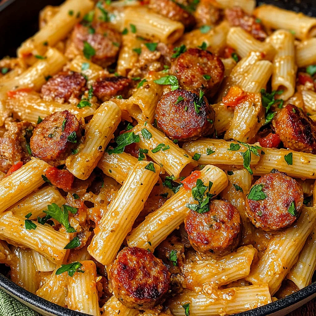Creamy Cajun Sausage Pasta