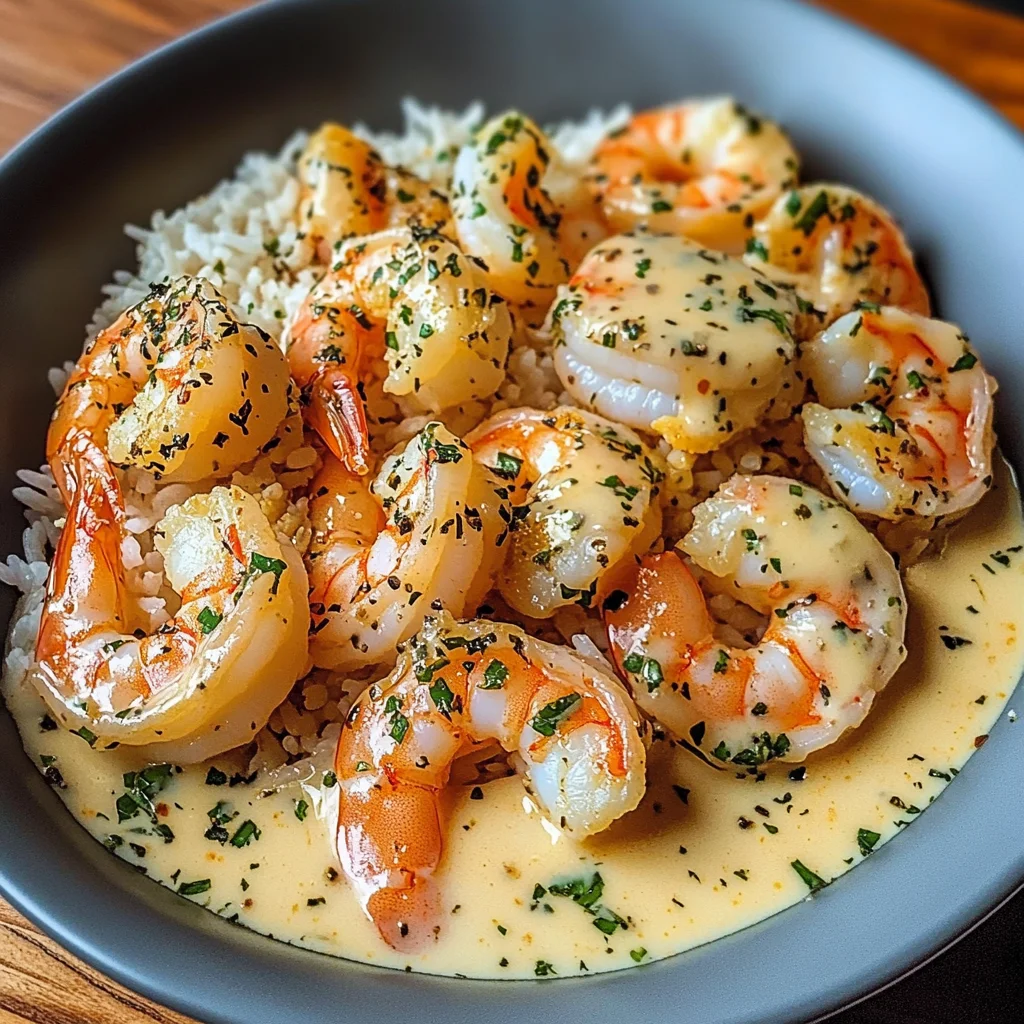 Creamy Garlic Butter Shrimp with Rice: A Quick and Comforting One-Pan Meal