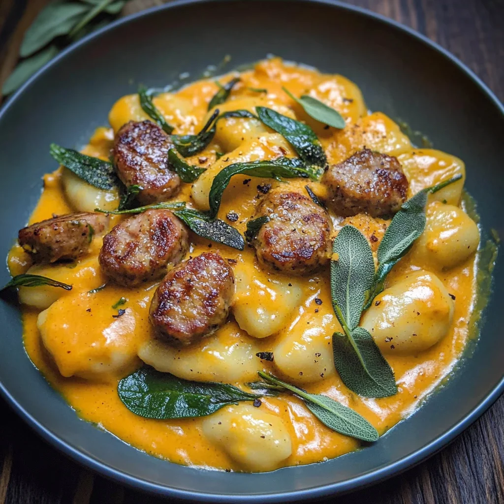 Creamy Pumpkin Gnocchi with Spinach and Turkey Sausage (30-Minute, One-Pan)