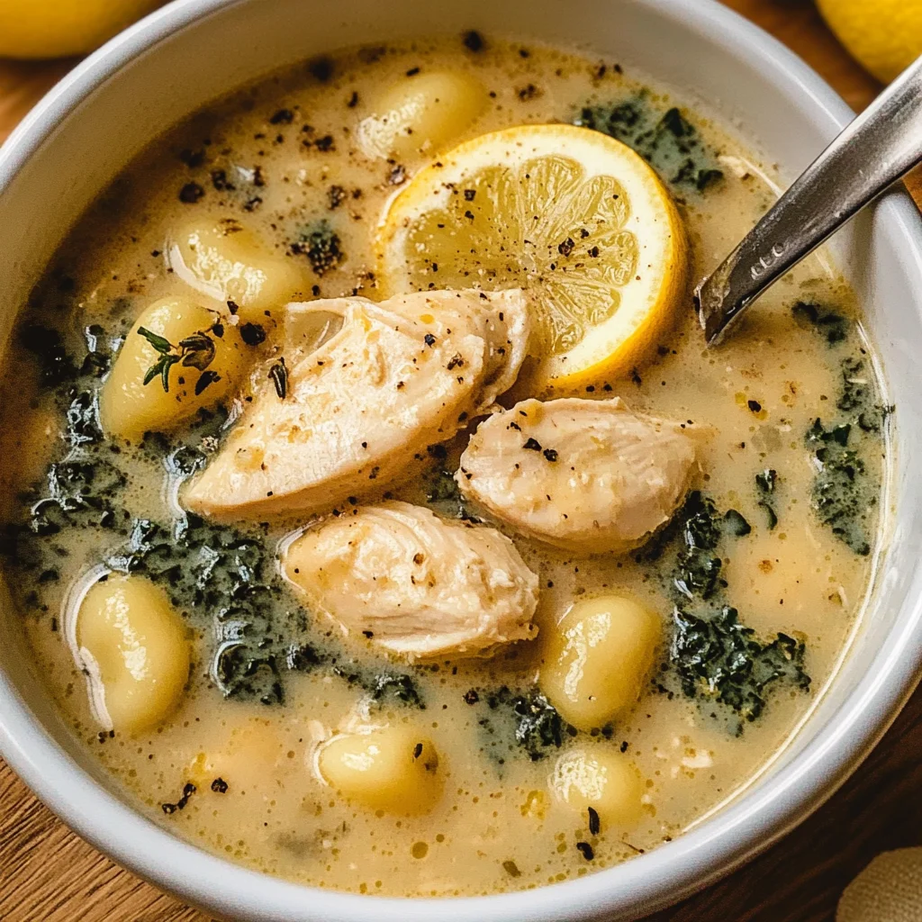 Creamy Winter Lemon Chicken Gnocchi Soup