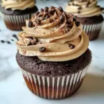 Espresso Brownie Cupcakes with Coffee Buttercream