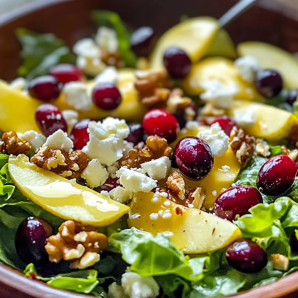 Festive and Delicious Apple Cranberry Walnut Salad with Easy Dressing