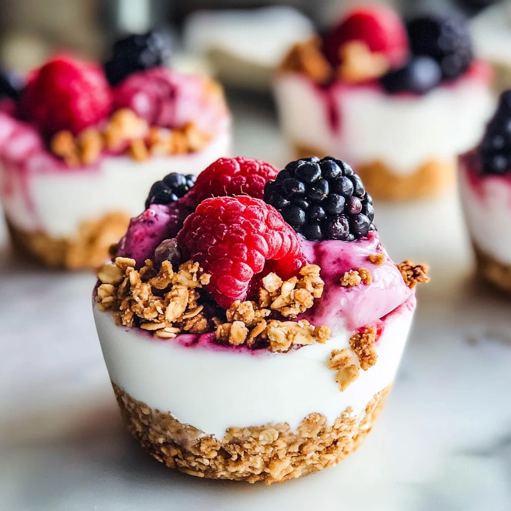 Frozen Yogurt Granola Cups