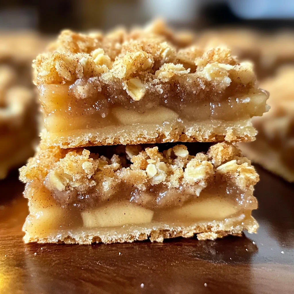Homemade Apple Crisp Shortbread Bars - theamazingfood
