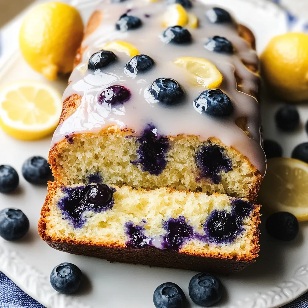 Lemon Blueberry Bread with Glaze
