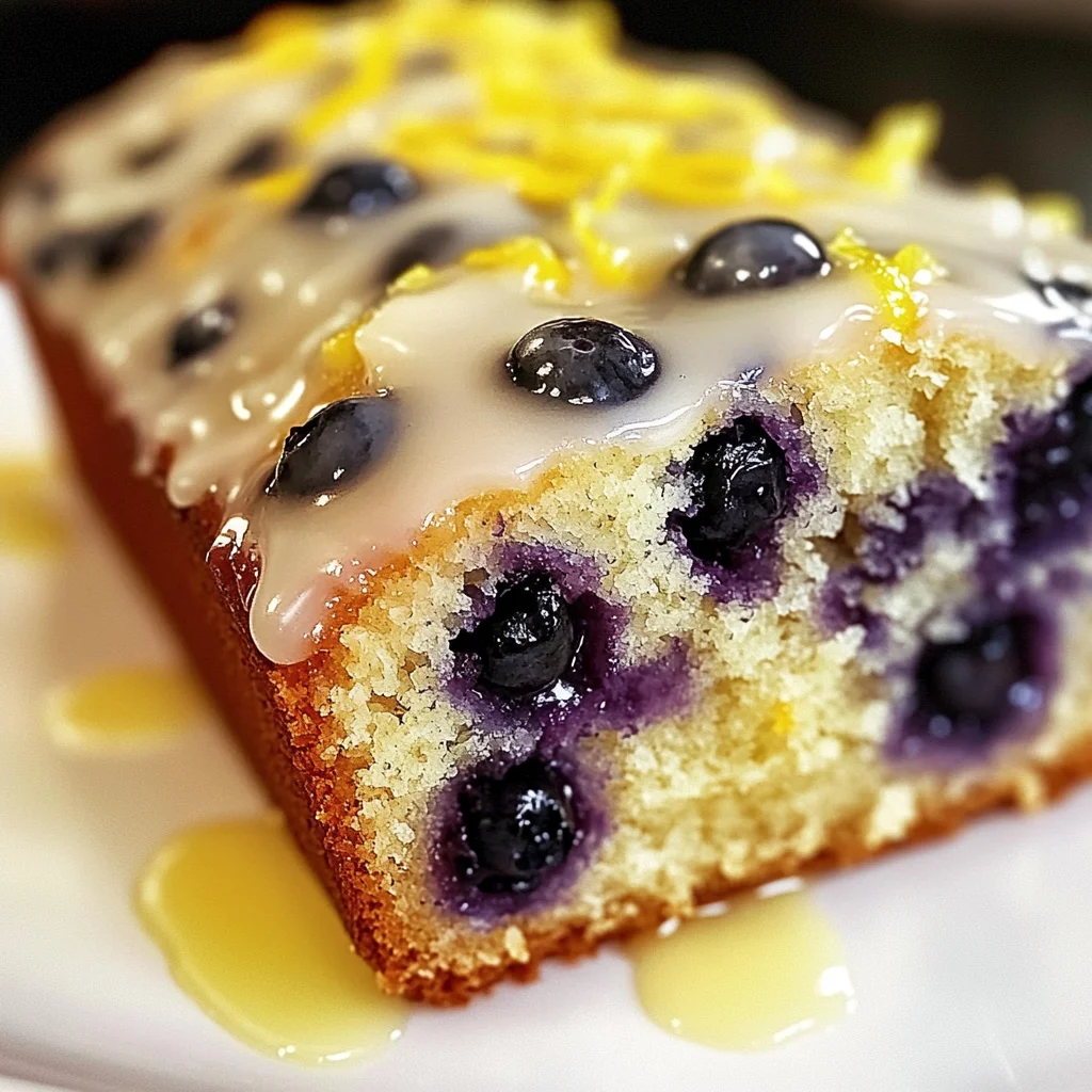 Lemon Blueberry Loaf with Lemon Glaze
