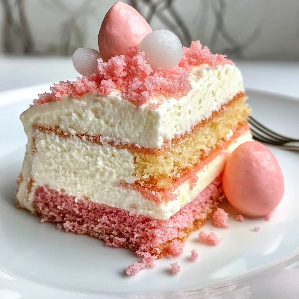 Lychee Cake With Pink Biscuits
