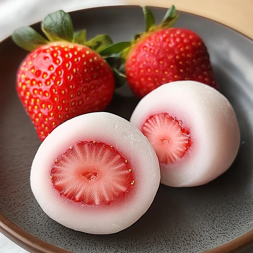 Mochi Strawberry (Chewy Strawberry-Filled Japanese Treat)