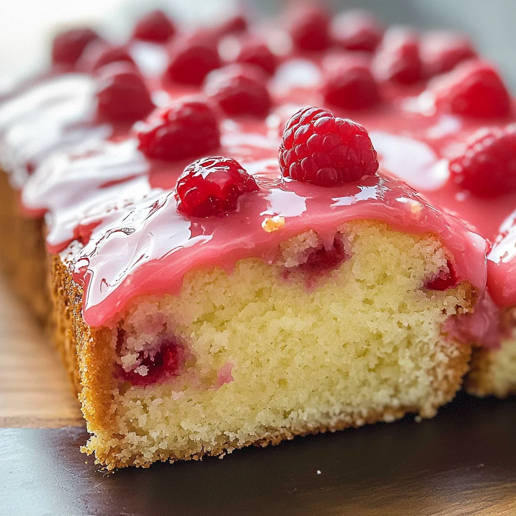 Raspberry Glazed Key Lime Cake