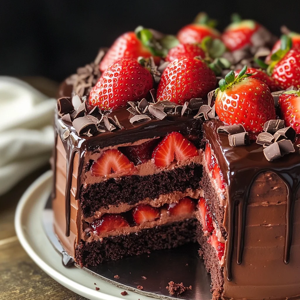 Strawberry Chocolate Cake – A Luscious, Decadent Treat