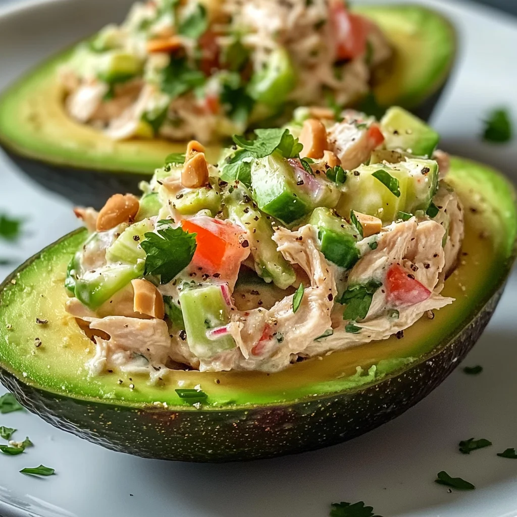 Stuffed Avocado with Chicken Salad
