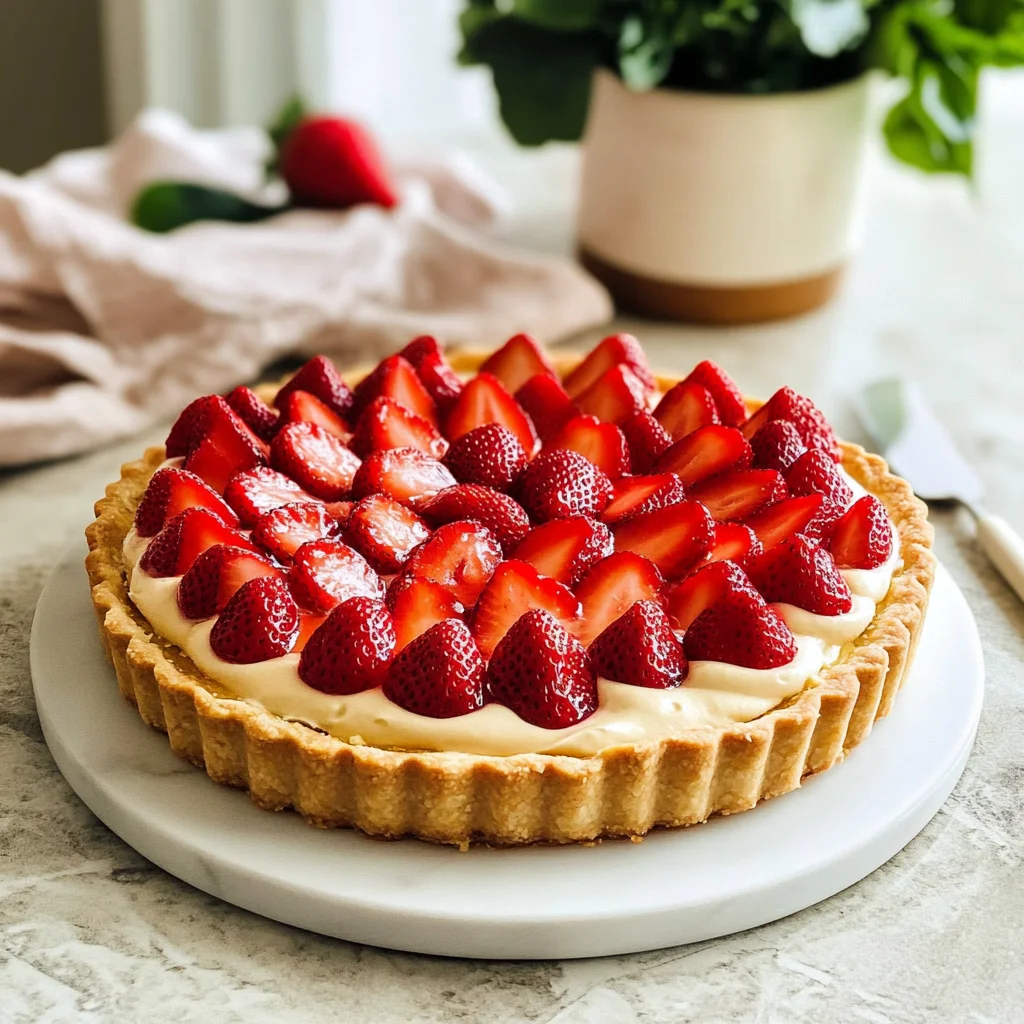 Tarte Diplomate with Strawberries
